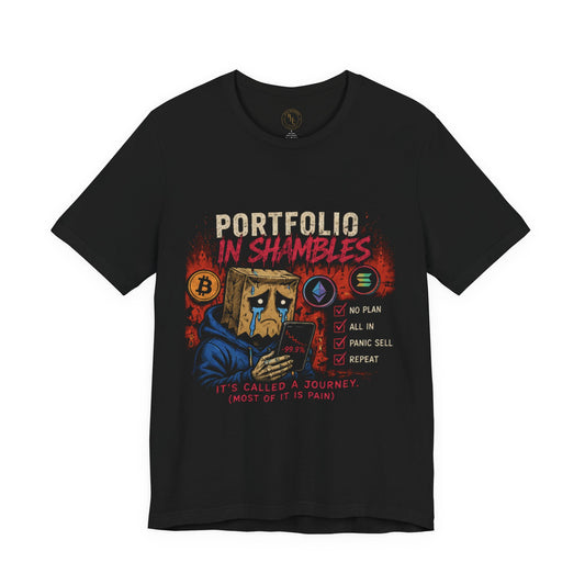 Portfolio in Shambles Tee | Bag Holders Club Crypto Streetwear